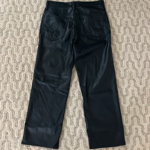 Mother Size 30 “The Rambler” Ankle in Black Faux Leather - Picture 4 of 9